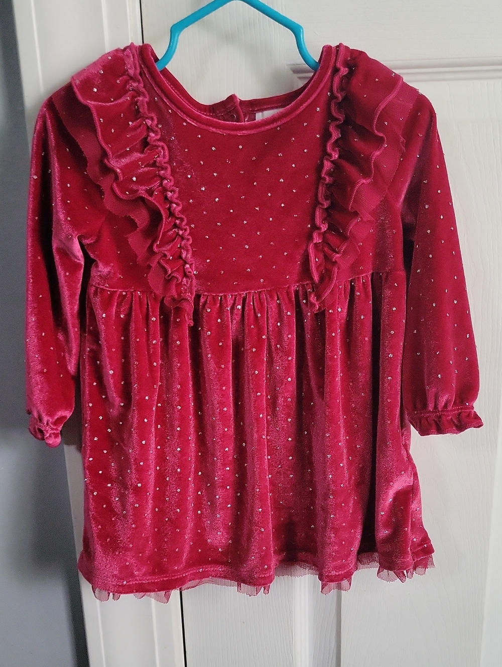 Cat & Jack Velvet Ruffle Dress